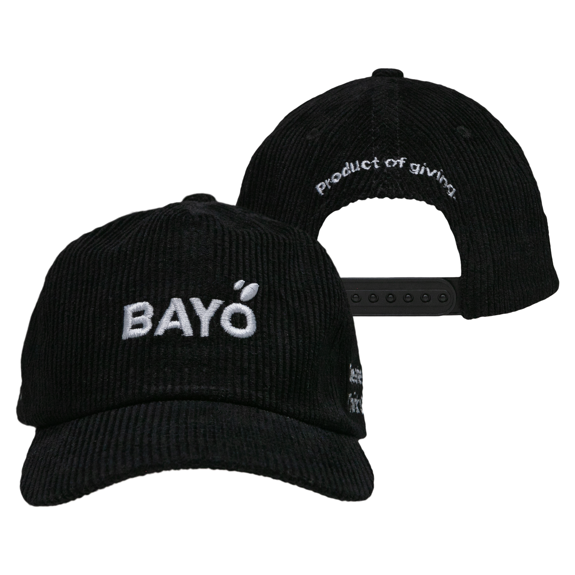 Corduroy Snapback - Black